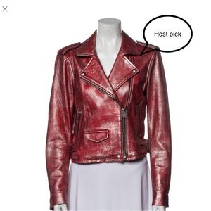 Iro Women’s Lamb Leather Biker Jacket US 8